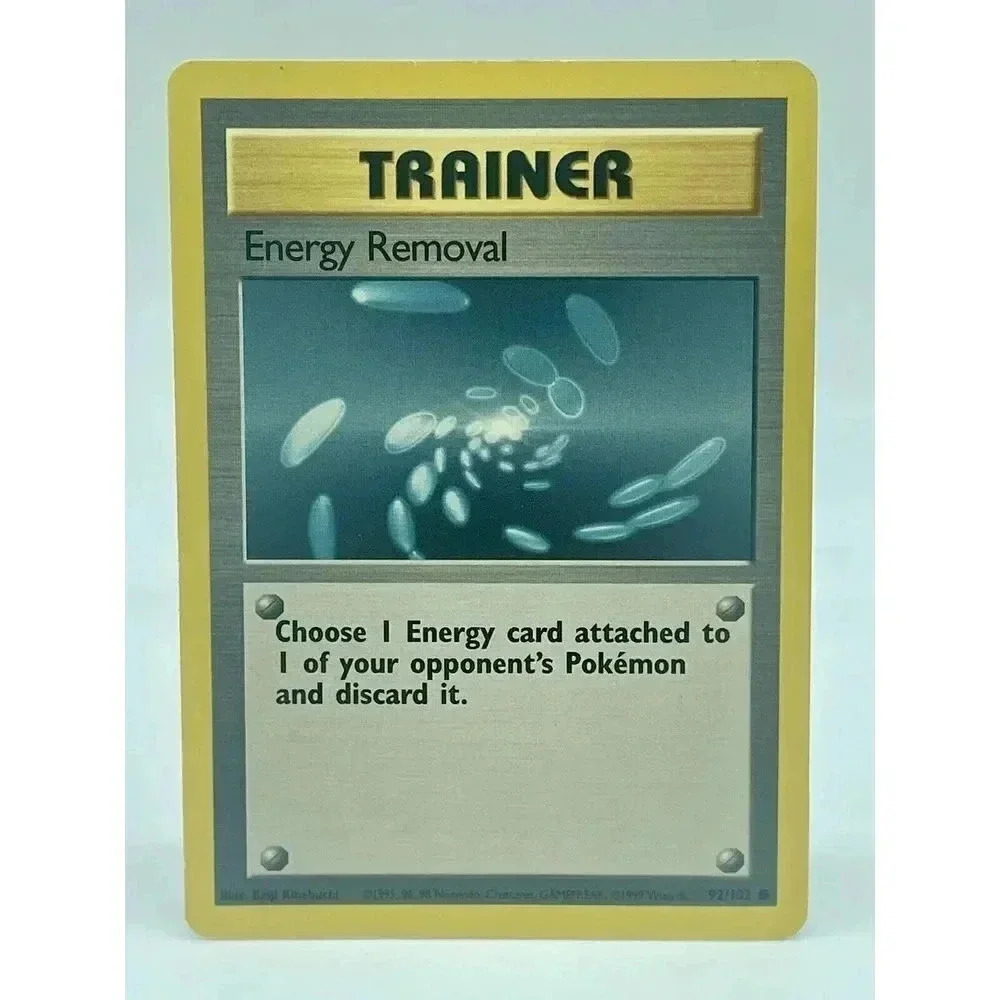 Energy Removal 92/102 WOTC Vintage 1999 Pokemon Base Set Unlimited Trainer‎ MP
